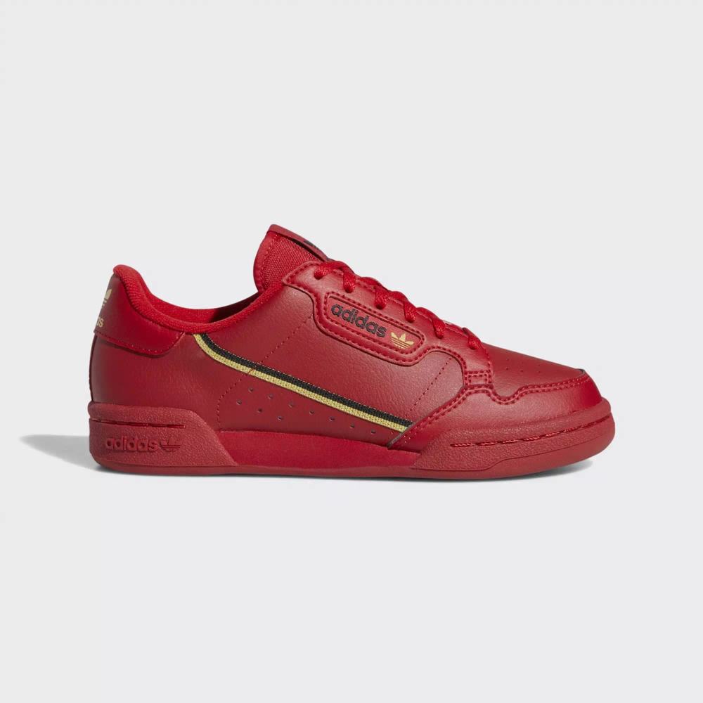 Adidas Continental 80 Tenis Rojos Para Niño (MX-96076)